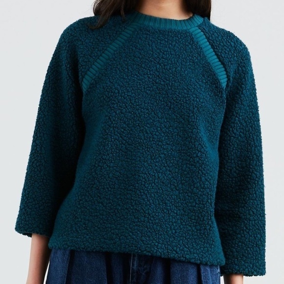 NWT LEVI’S sweater sherpa pullover Made & Crafted Nomadic crew - Picture 1 of 8